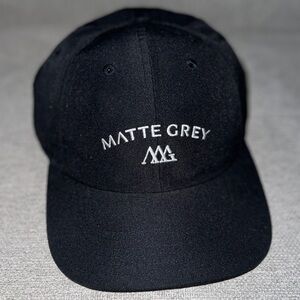 NWT Matte Grey Arch Strap Back Black